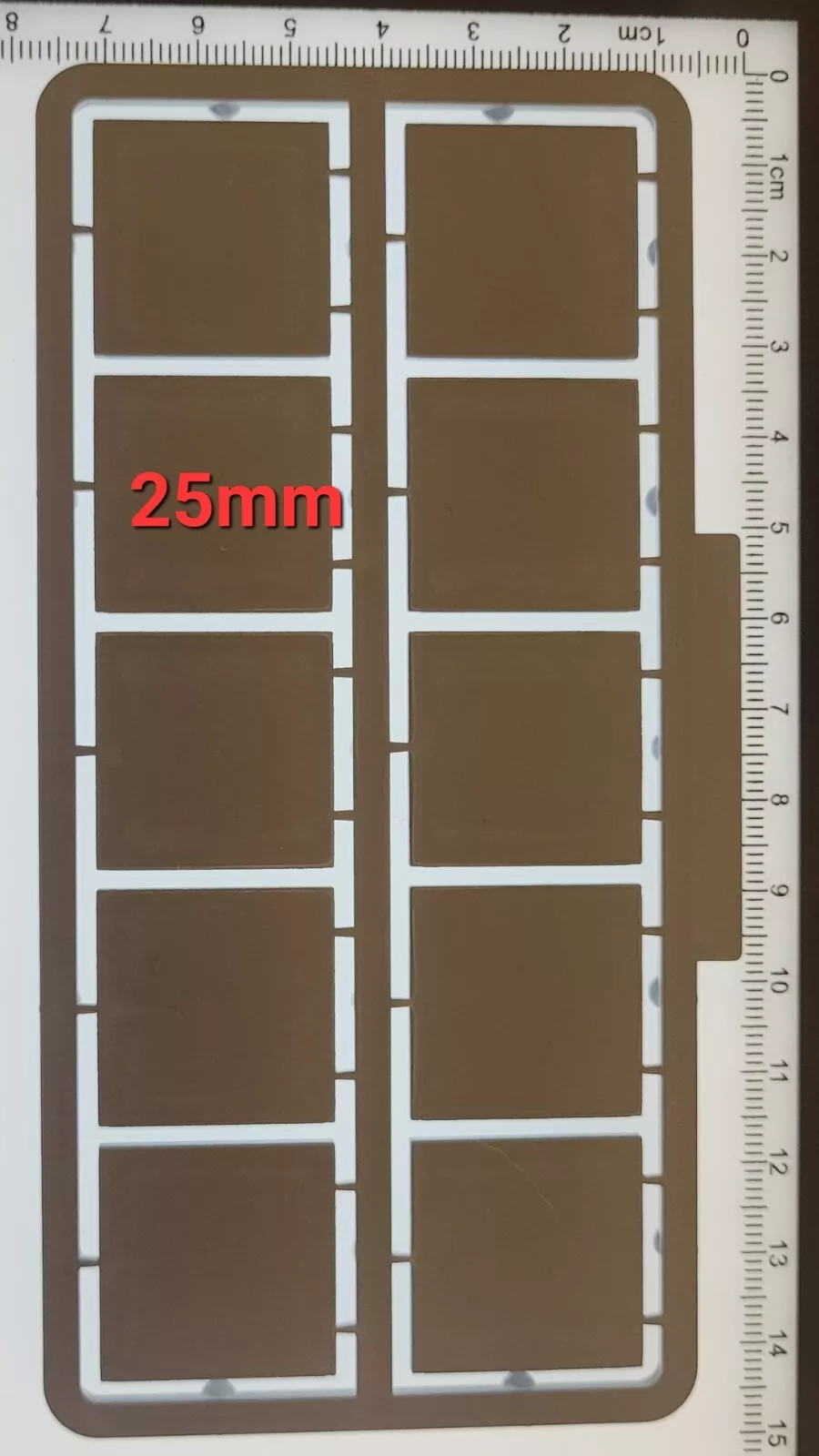 25mm Square Unlipped Base Frame - Pack of 40